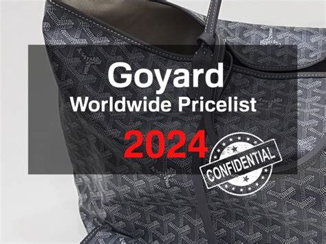 2024 Goyard Price List (USA vs. Paris) 